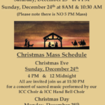 Christmas Mass Schedule 2017