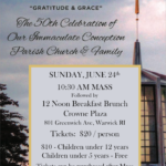 Join us at our 50th Anniversary Celebration of Our Immaculate Conception Parish Church & Family
