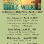 Holy Week Schedule 2019