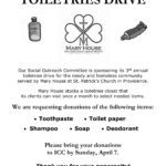 Toiletries Drive